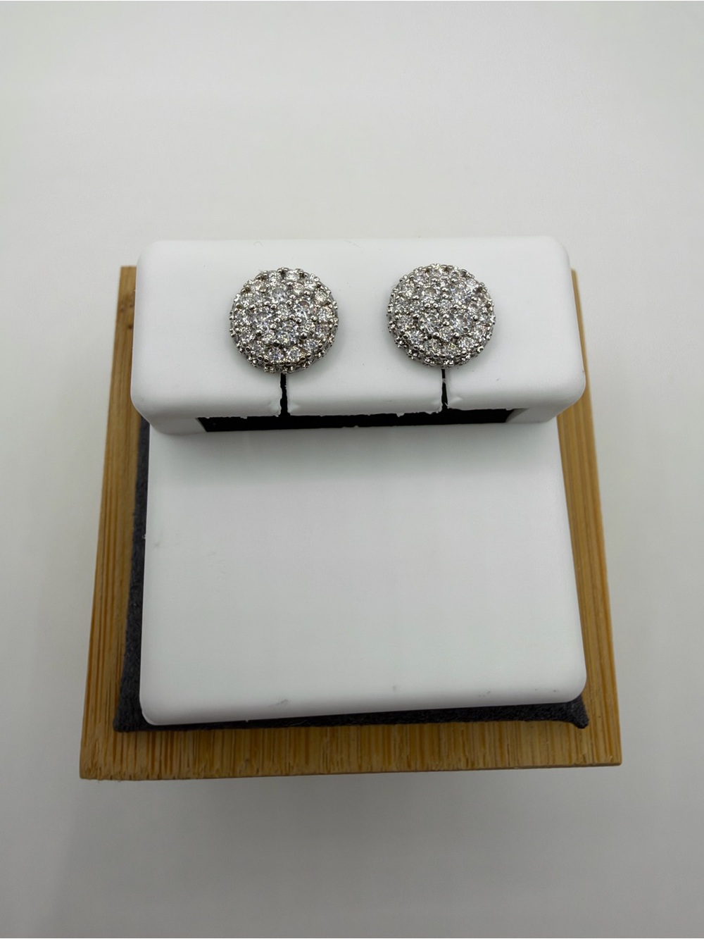 Moissanite Stud Earrings Cluster